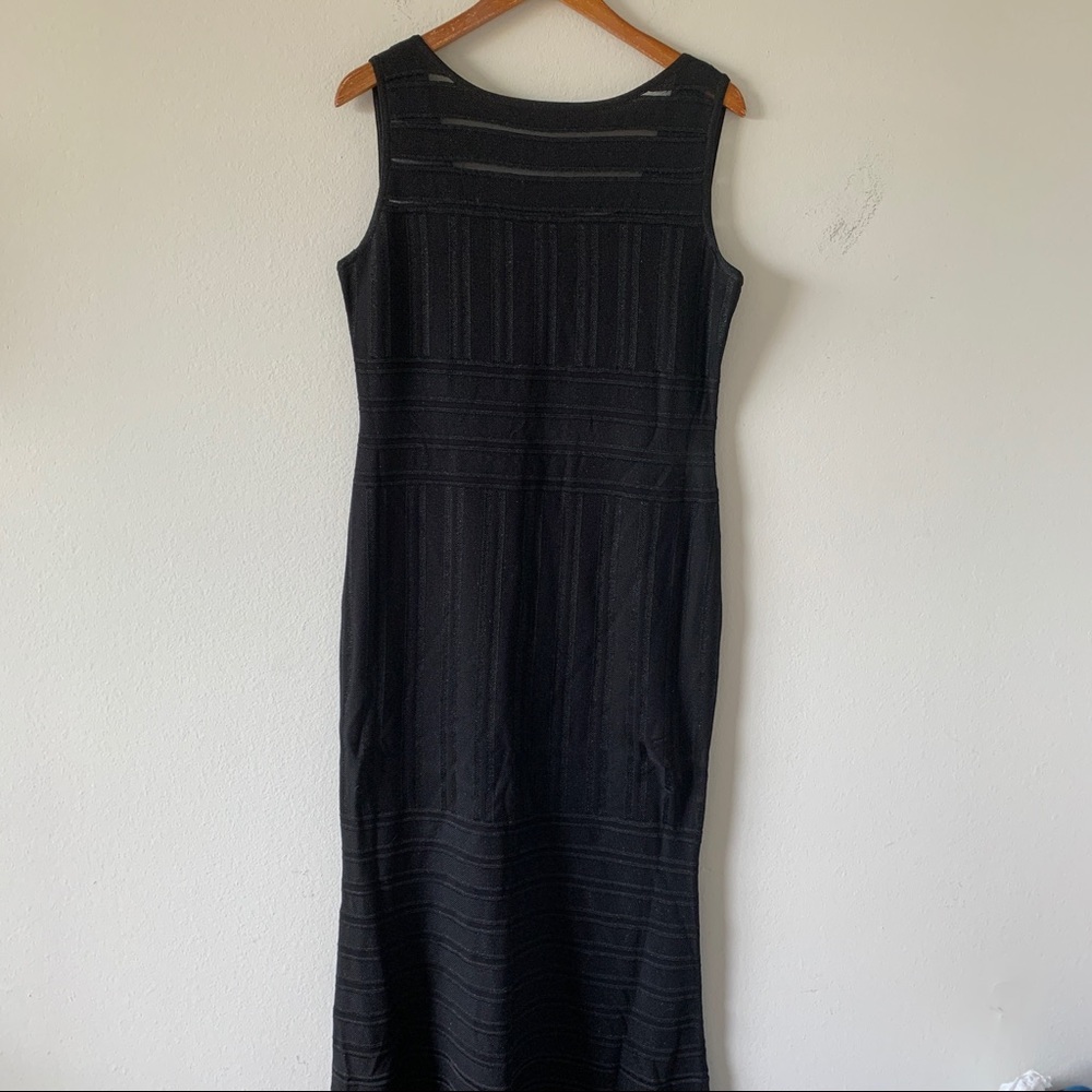 St. John Sleeveless Gossamer Illusion Knit Mermaid Dress - Picture 5 of 15